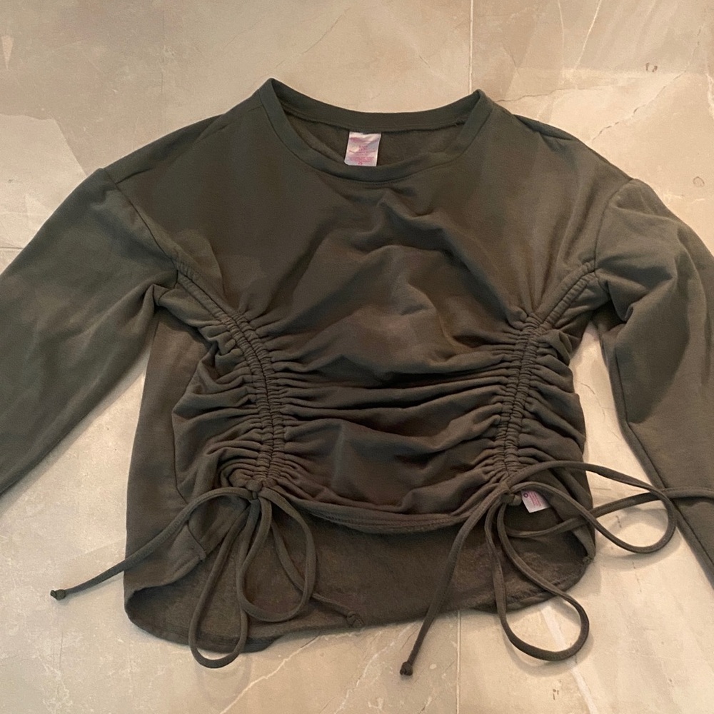 No Boundaries Dark Green Long Sleeve Top